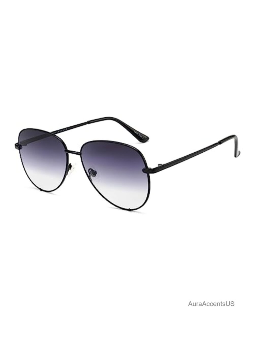 Oversized Aviator Sunglasses Gradient Lens UV400 Metal Frame
